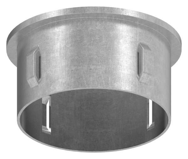 Steel plug flat | with M8 | for round tube Ø 60.3x1.8-2.2 mm | steel S235JR, raw