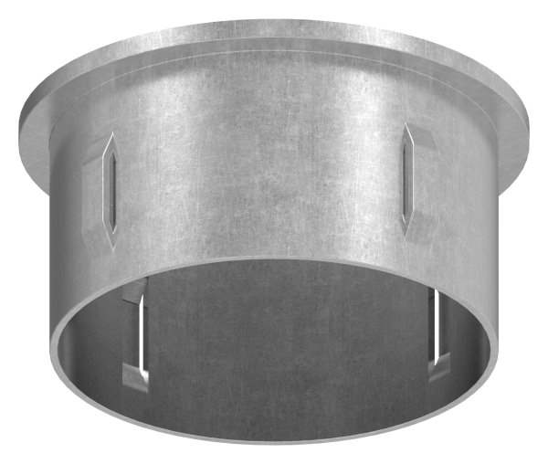 Steel plug flat | with M8 | for round tube Ø 60.3x2.5-2.9 mm | steel S235JR, raw