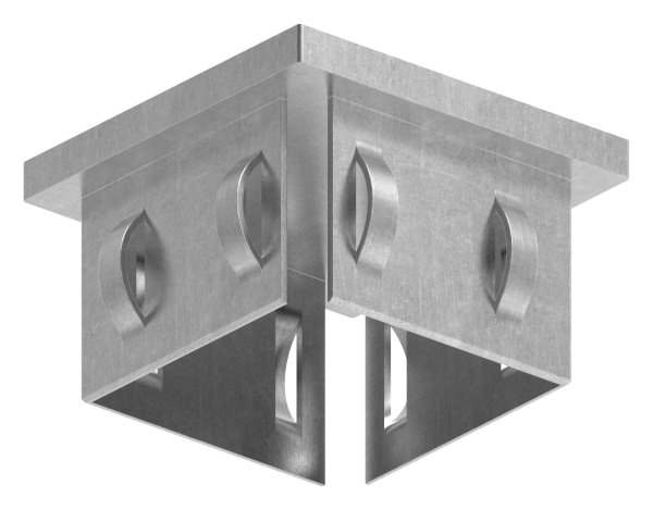 Steel plug flat | for pipe 50x50x2,0-3,0 mm | steel S235JR, raw