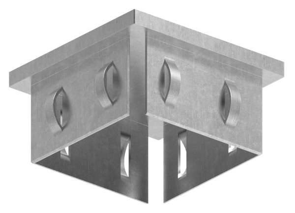 Steel plug flat | for pipe 60x60x2,0-3,0 mm | steel S235JR, raw