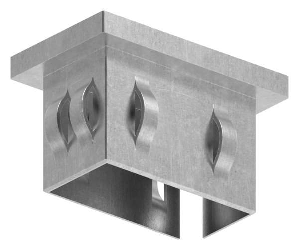 Steel plug flat | for pipe 50x30x2,0-3,0 mm | steel S235JR, raw
