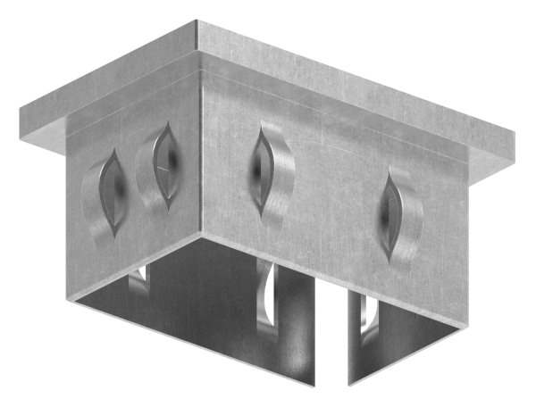 Steel plug flat | for pipe 60x40x2,0-3,0 mm | steel S235JR, raw