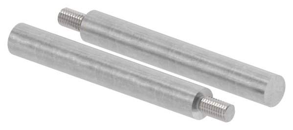 Steel pin | with thread M8 | dimensions: 100x14 mm | steel (raw) S235JR