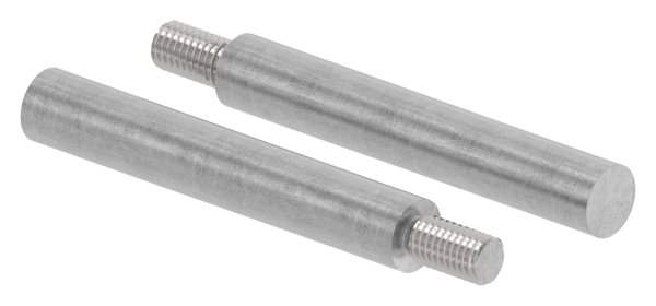 Steel pin | with thread M8 | dimensions: 75x12 mm | steel (raw) S235JR