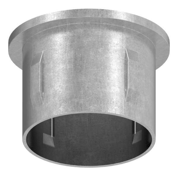 Steel plug | with M8 | flat | for pipe Ø 42.4 x 3.0-3.5 mm | steel (raw) S235JR