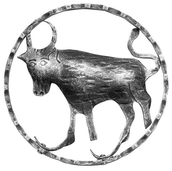Zodiac sign Taurus | Ø 200x5 mm | steel S235JR, raw