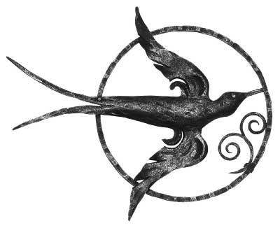 Swallow (right) decorative element | Ø 200 mm | steel S235JR, raw