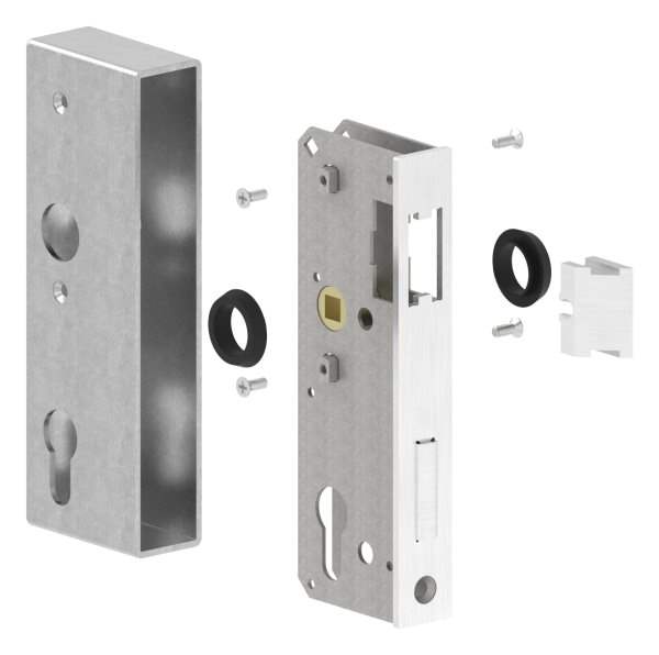 Lock case | Dimensions: 173x60x30 mm | Mandrel: 40 mm | Steel (raw) S235 JR