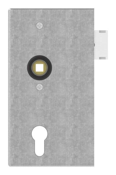 Lock case | Dimensions: 173x94,5x30 mm | Mandrel: 60 mm | Steel (raw) S235 JR