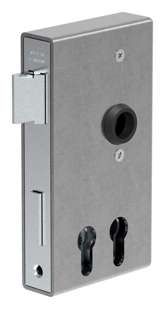 Lock case | for 2 profile cylinders | dimensions: 30x94x172 mm | steel S235JR, raw