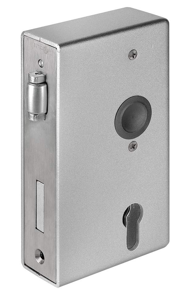 Lock case | with roller latch bolt lock | dimensions: 40x94.5x173 mm | steel S235JR, raw