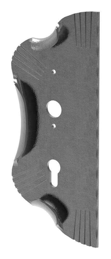 Lock plate left | dimensions: 120x290x4 mm | steel S235JR, raw