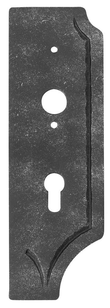 Lock plate right | Dimensions: 85x260x4 mm | Backset: 40 | Steel S235JR, raw