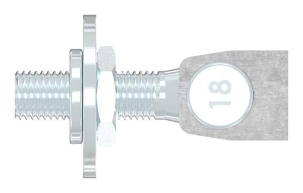 Gate hinge M18 | adjustable | weldable | steel (raw) S235JR