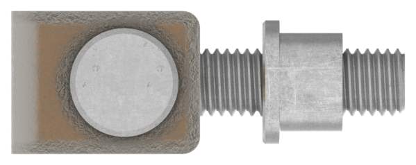 Gate hinge M12 | adjustable | weldable | steel (raw) S235JR
