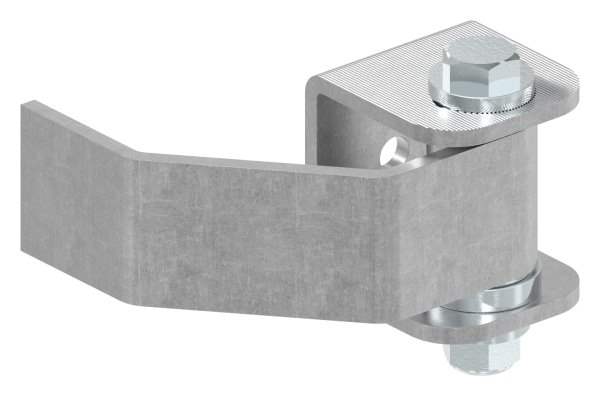 Gate hinge | adjustable | for welding on (small) | steel (raw) S235JR
