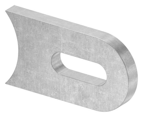 Welding lug | Dimensions: 50x30x6 mm | Oblong hole: 25x9 mm | Connection: Ø 42.4mm | Steel (raw) S235JR