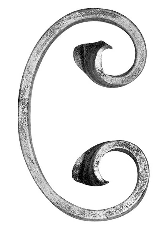 C-screw | Dimensions: 60x95 mm | Material: 12x5 mm | Steel S235JR, raw