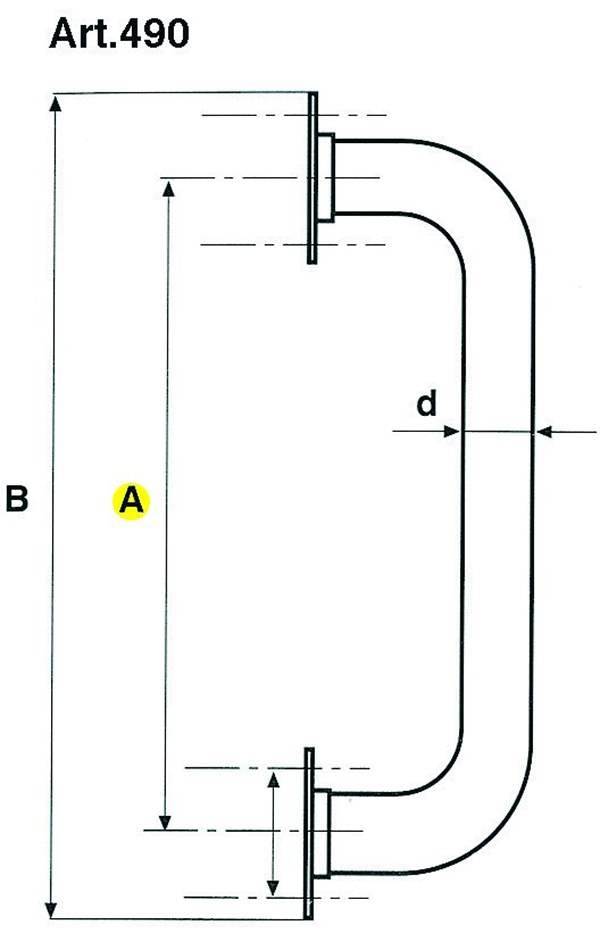 Door handle for sliding gate | steel S235JR