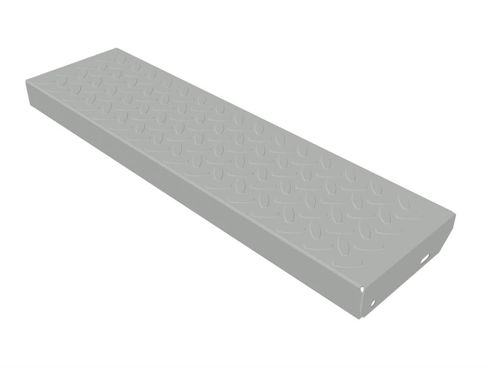 Sheet metal profile step | Type G | Dimensions: 1000 x 270-300 mm | S235JR, hot-dip galvanised in a full bath