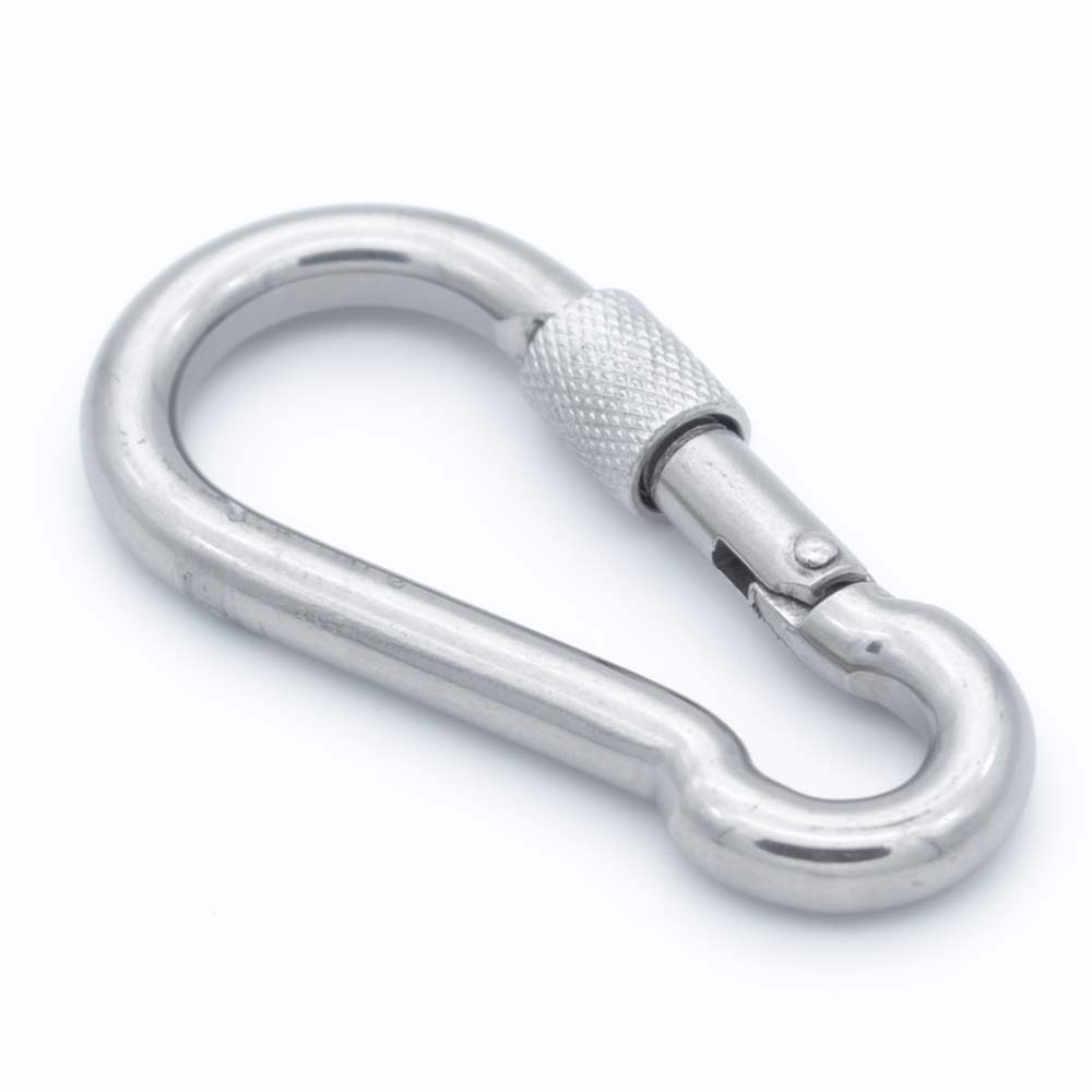 Snap hook | with safety nut | length: 40 mm - 120 mm | V4A