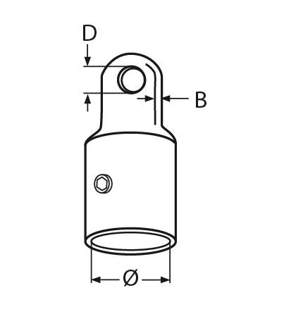 Pipe end cap | Plug | Hole: 6.6 mm - 8.3 mm | V4A