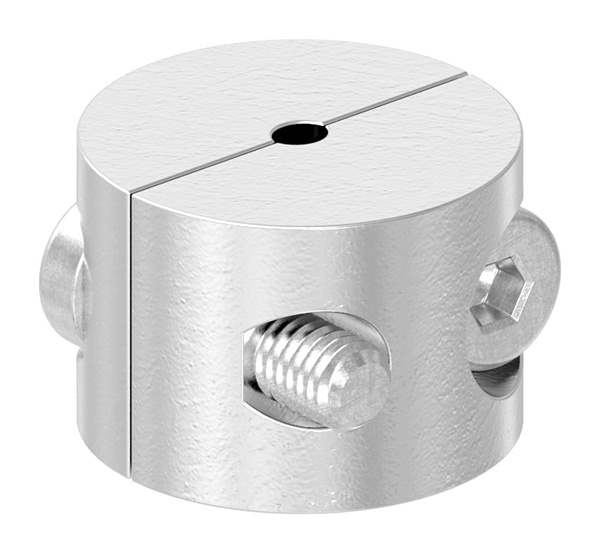 Round clamp 2-piece for rope Ø 2mm, V4A