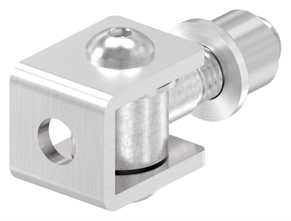 Gate hinge with threaded sleeve M12, V4A