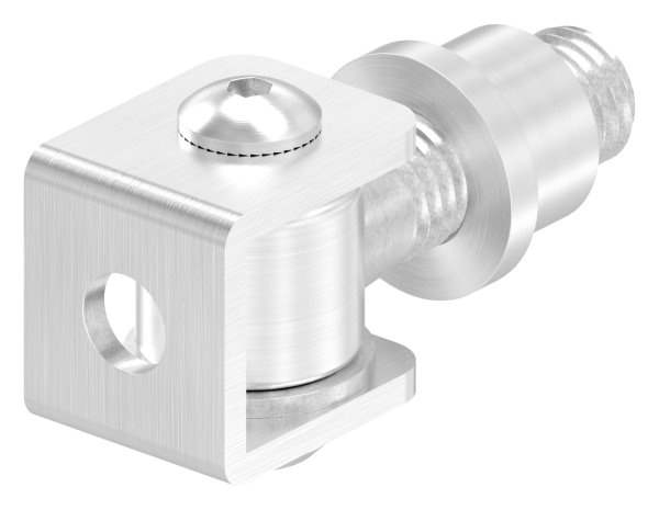 Gate hinge with threaded sleeve M14, V2A