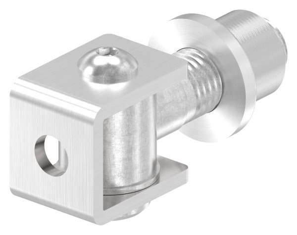 Gate hinge with threaded sleeve M16, V4A