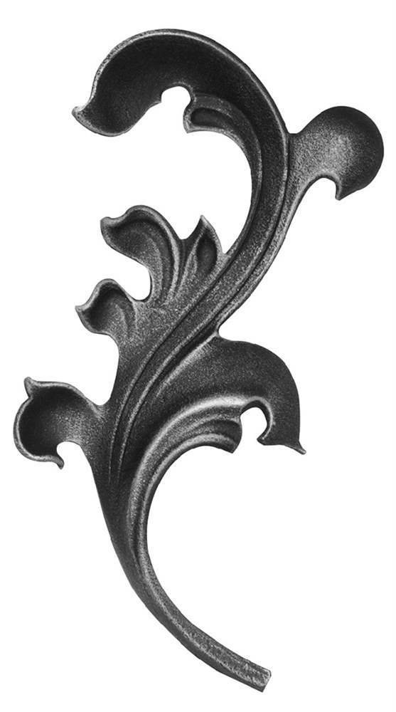 decorative leaf 25mm; height 190x105mm; left