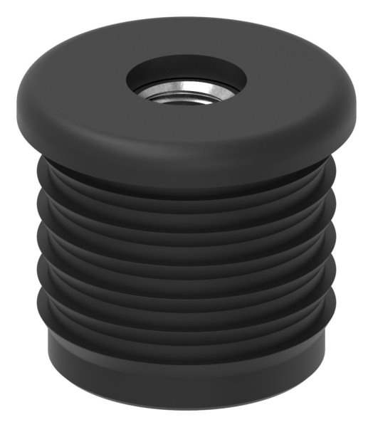 Plastic cap for round tube 33.7mm with M10