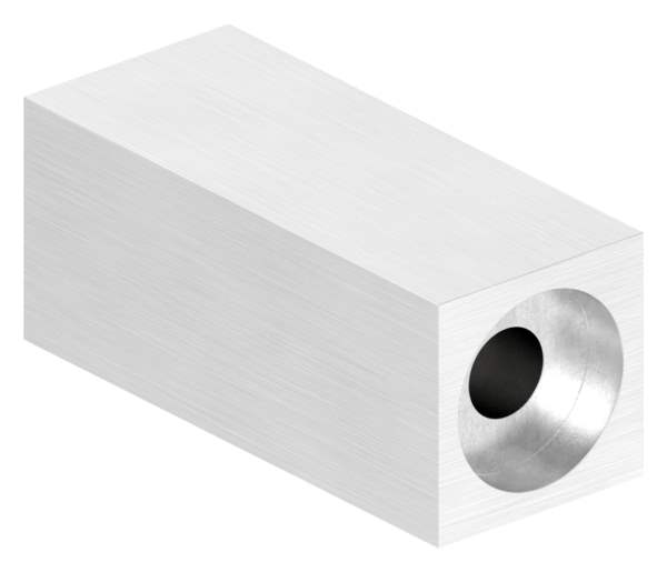 Tube spacer angular 25 x 25mm - for straight surfaces
