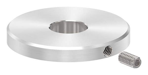Cover disc 40 x 5mm, with circular grinding and chamfer, bore 12.3mm, V2A