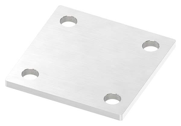 Anchor plate, 100 x 100 x 6mm, with longitudinal grinding, V2A