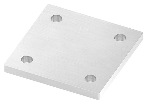 Anchor plate, 120 x 120 x 10mm, with longitudinal grinding, V2A