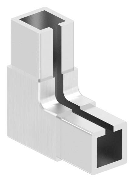 Corner connector for clamping profile 20 x 20 x 1.25 mm