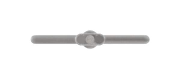 Decorative rod of Ø 12mm with ball Ø 25mm, double, length 1000mm, S235