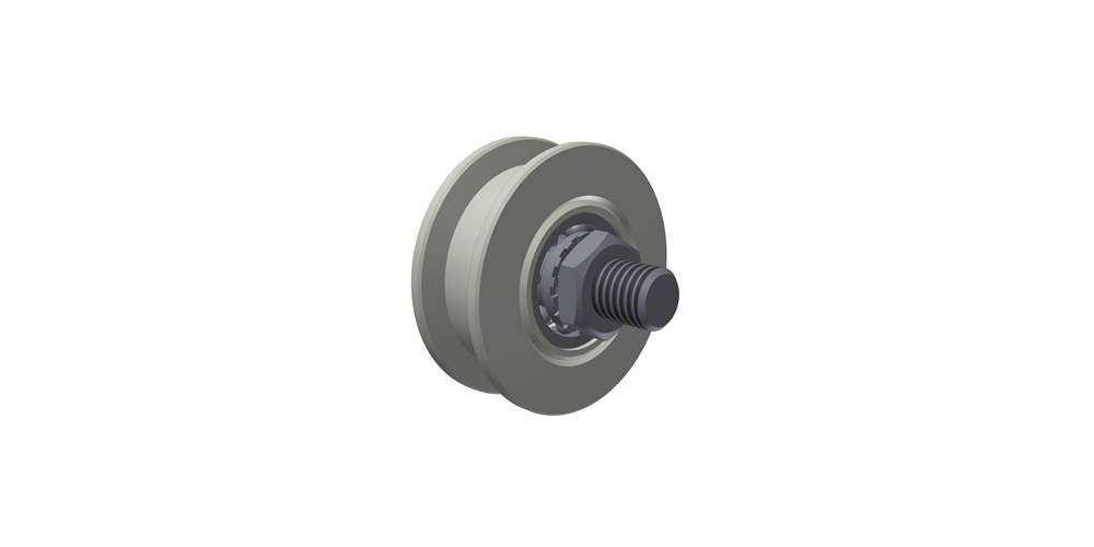 Bottom roller, single bearing, roller Ø 100 mm